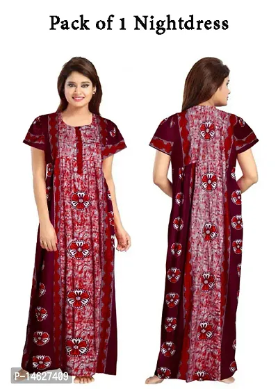 Stylish Printed Cotton Nighty-thumb0