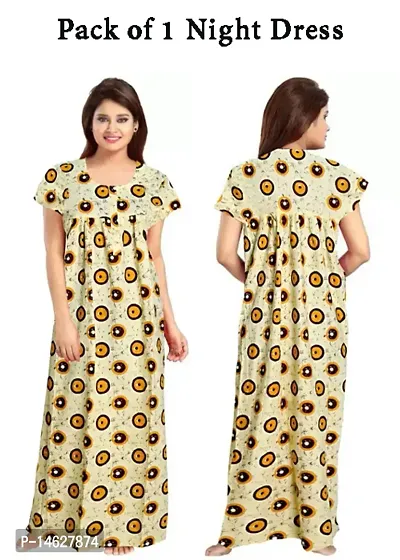 Cotton Printed Nighty For Womens