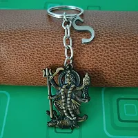 M Men Style Hindu Deity Powerful Goddess Maha Kali Initial Letter Alphabet - S Bronze Zinc And Metal Keychain For Men And Women-thumb3