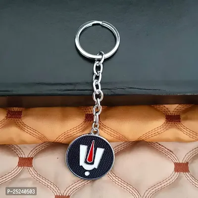 M Men Style Round Shape Balaji Tilak Keyring Car Bike Home Office Birthday Gift To Friends Blue And White And Red Zinc Metal Keychain For Men And Women-thumb3