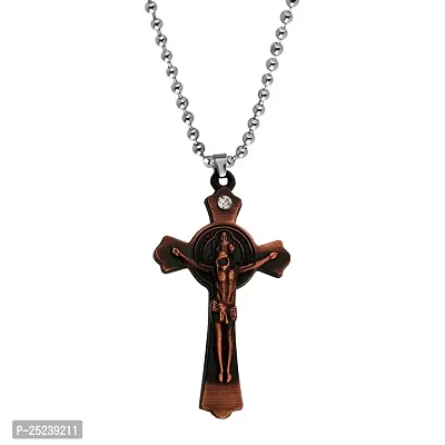 M Men Style Christmas Gifts Religious Christian Crucifix Christ Jesus Cross Pendant Necklace Chain Gift For Men And Women-thumb0