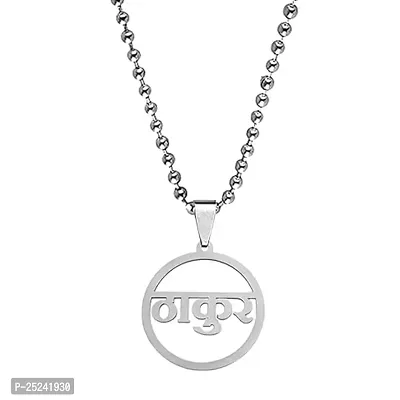 Shiv Jagdamba THAKUR Word Fashion Silver Stainless Steel Pendant Necklace Chain For Men And Women