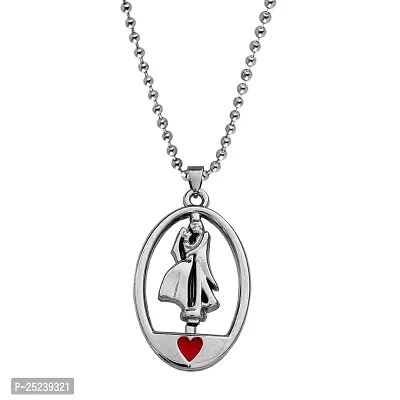 M Men StyleValentine Gift Rotational Dancing Couple Men Women Love Pendant Jewelery Silver Zinc Metal Pendant for Unisex