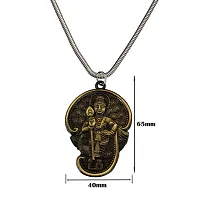 Shiv Jagdamba Tamil Om Lord Murugan Kartikeya Snake Chain Green Zinc Metal Pendant Necklace For Men women-thumb1