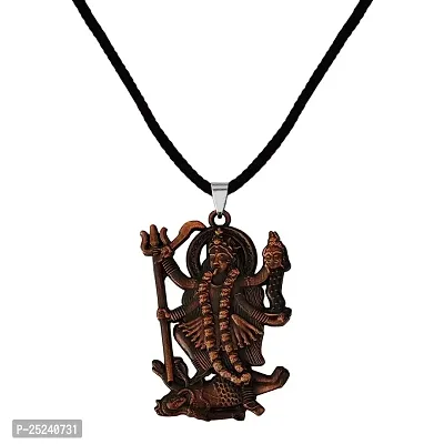 M Men Style Hindu Deity Powerful Mata Goddess Maha Kali Kalika Devi Unique Cotton Dori Copper Zinc And Metal Pendant Necklace For Men And Women SPn20221086-thumb0