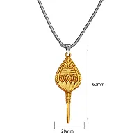 M Men Style South Indian Religious Jewelery Lord Murugan And His Vel Gold Brass Pendant Necklace Chain For Unisex-thumb1