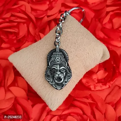 M Men Style God Vishnu avatar Narasimha Lion Head Keyring Car Bike Home Office Birthday Gift To Friends Grey Zinc And Metal Keychain For Men And Women-thumb4