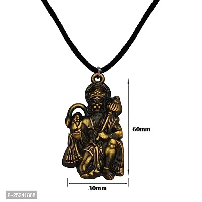 Shiv Jagdamba God Hanuman Pendant for Men  Women Lord Bajrang Bali Locket for Good Health  Wealth 22 inch Snake Chain-thumb2