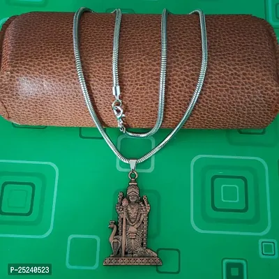 M Men Style South Indian Lord Murugan Kartikeya kanda Kumara Big Tamil Om VEL Gada Snake Chain Copper Zinc And Metal Pendant Necklace For Men And women-thumb5