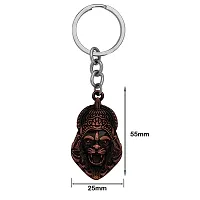 M Men Style God Vishnu avatar Narasimha Lion Head Keyring Car Bike Home Office Birthday Gift To Friends Copper Zinc And Metal Keychain For Men And Women-thumb1