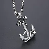 M Men Style Nautical Anchor Navy Mooring Rope Marine Rudder Sailor Jewelry? Black Stainless Steel And Metal Pendant Necklace Chain For Men And women Anish202204-thumb1