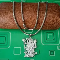 M Men Style Hindu Deity Powerful Mata Goddess Maha Kali Kalika Devi Unique Snake Chain Silver Zinc And Metal Pendant Necklace For Men And Women SPn20221067-thumb2