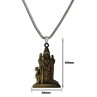 Shiv Jagdamba South Indian Lord Murugan Kartikeya ka Kumara Big Tamil Om VEL Gada Snake Chain Bronze Zinc Metal Pendant Necklace For Men women-thumb1