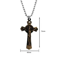 M Men Style Christmas Gifts Religious Christian Crucifix Christ Jesus Cross Pendant Necklace Chain Gift For Men And Women-thumb1