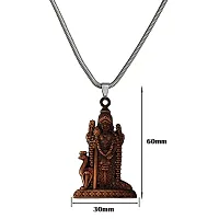 Shiv Jagdamba South Indian Lord Murugan Kartikeya ka Kumara Big Tamil Om VEL Gada Snake Chain Copper Zinc Metal Pendant Necklace For Men women-thumb1