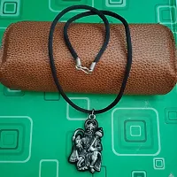 M Men Style Hindu Lord Bajrangbali Hanuman idol Monkey God of Devotion Locket With Grey Cotton Dori Pendant Necklace For Men And WomenSPn2022798-thumb2