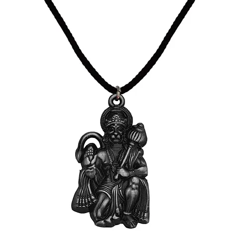 Shiv Jagdamba God Hanuman Pendant for Men Women Lord Bajrang Bali Locket for Good Health Wealth 18 Inch Dori