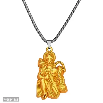 Shiv Jagdamba God Hanuman Pendant for Men  Women Lord Bajrang Bali Locket for Good Health  Wealth 22 inch Snake Chain