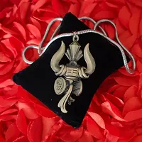 M Men Style Lord Shiv Bholenath Trishul Damaru Snake Chain Bronze Zinc And Metal Pendant Necklace For Men And women-thumb2