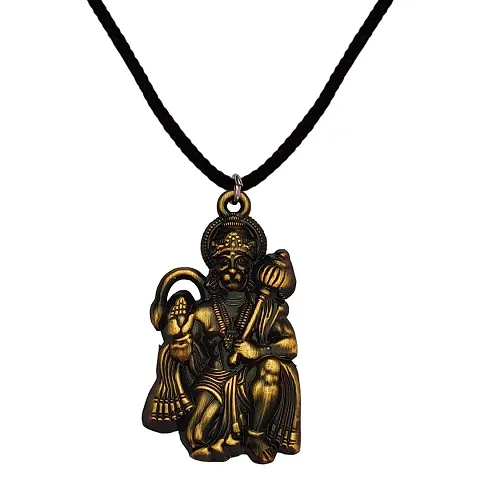 Men Style Hindu Lord Bajrangbali Hanuman idol Monkey God of Devotion Locket With Dori Pendant Necklace For Men And Women SPn2022795