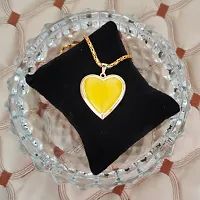 M Men Style Couple Heartshape Forever Heart to Close Openable Photoframe with Chain Pendant Gold,Yellow Zinc Metal Heart Pendant For Unisex-thumb3