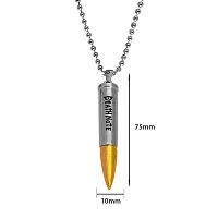 M Men Style Gold Plated Two-Tone Bullet Gun Gunmetal Rifle Pistol Dealthnote Bullet Gamer Gift Gold Silver Zinc Metal Pendant Necklace Chain For Men And Women-thumb1