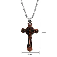 M Men Style Christmas Gifts Religious Christian Crucifix Christ Jesus Cross Pendant Necklace Chain Gift For Men And Women-thumb1