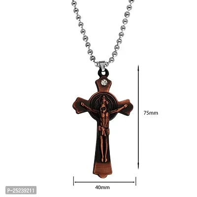 M Men Style Christmas Gifts Religious Christian Crucifix Christ Jesus Cross Pendant Necklace Chain Gift For Men And Women-thumb2