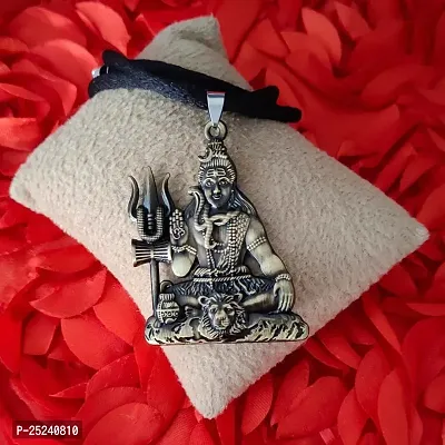 M Men Style Lord Shiv Shankar Mahadev Bholenath Trishul Damaru Cotton Dori Bronze Zinc And Metal Pendant Necklace For Men And Women SPn20221080-thumb4