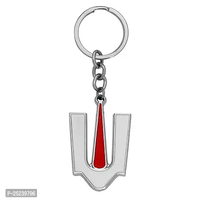 M Men Style Balaji Tilak Keyring Car Bike Home Office Birthday Gift To Friends White And Red Zinc Metal Keychain For Men And Women