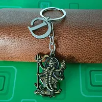 M Men Style Hindu Deity Powerful Mata Goddess Maha Kali Kalika Devi Initial Letter Alphabet - D Bronze Zinc And Metal Keychain For Men And Women-thumb3