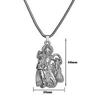 Shiv Jagdamba God Hanuman Pendant for Men  Women Lord Bajrang Bali Locket for Good Health  Wealth 22 inch Snake Chain-thumb1