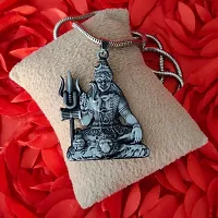 M Men Style Lord Shiv Shankar Mahadev Bholenath Trishul Damaru Snake Chain Grey Zinc And Metal Pendant Necklace For Men And Women SPn20221060-thumb3
