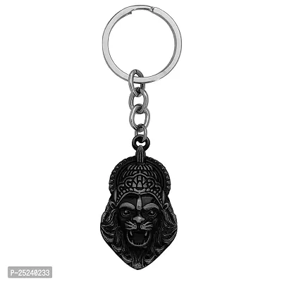 M Men Style God Vishnu avatar Narasimha Lion Head Keyring Car Bike Home Office Birthday Gift To Friends Grey Zinc And Metal Keychain For Men And Women