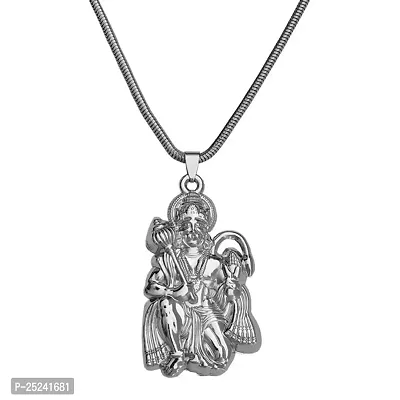 Shiv Jagdamba God Hanuman Pendant for Men  Women Lord Bajrang Bali Locket for Good Health  Wealth 22 inch Snake Chain