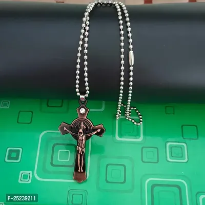 M Men Style Christmas Gifts Religious Christian Crucifix Christ Jesus Cross Pendant Necklace Chain Gift For Men And Women-thumb3