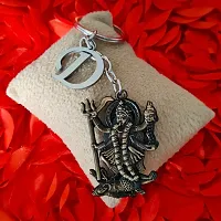 M Men Style Hindu Deity Powerful Mata Goddess Maha Kali Kalika Devi Initial Letter Alphabet - D Bronze Zinc And Metal Keychain For Men And Women-thumb2