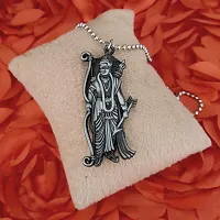 M Men Style Lord Shree Ram Idol Statue in Antique Finish Locket Murti With Chain Gray Zinc Metal Religious Pendant Necklace Chain For Men And Women-thumb3