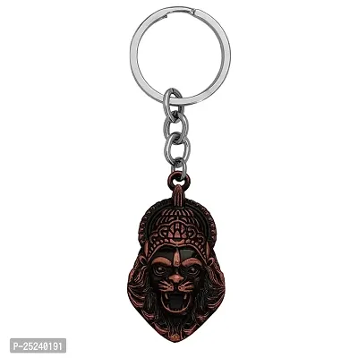 M Men Style God Vishnu avatar Narasimha Lion Head Keyring Car Bike Home Office Birthday Gift To Friends Copper Zinc And Metal Keychain For Men And Women