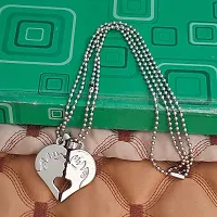 M Men Style Valentine Day Gift Couple Kissing Silver Zinc And Metal Pendant Necklace Chain For Men And WomenSPn2022395-thumb2