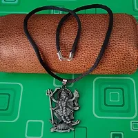 M Men Style Hindu Deity Powerful Mata Goddess Maha Kali Kalika Devi Unique Cotton Dori Grey Zinc And Metal Pendant Necklace For Men And Women SPn20221087-thumb2