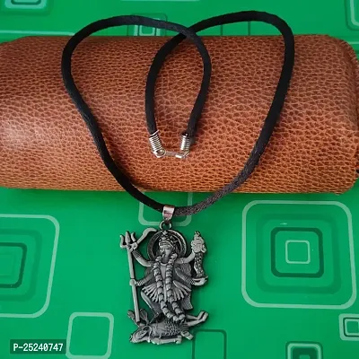 M Men Style Hindu Deity Powerful Mata Goddess Maha Kali Kalika Devi Unique Cotton Dori Grey Zinc And Metal Pendant Necklace For Men And Women SPn20221087-thumb3