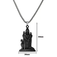 M Men Style South Indian Lord Murugan Kartikeya kanda Kumara Big Tamil Om VEL Gada Snake Chain Grey Zinc And Metal Pendant Necklace For Men And women-thumb1