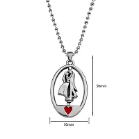 M Men StyleValentine Gift Rotational Dancing Couple Men Women Love Pendant Jewelery Silver Zinc Metal Pendant for Unisex-thumb1