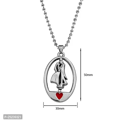 M Men StyleValentine Gift Rotational Dancing Couple Men Women Love Pendant Jewelery Silver Zinc Metal Pendant for Unisex-thumb2