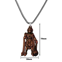 M Men Style Lord Hanuman Pawanputra Bajirang Bali Snake Chain Copper Zinc And Metal Pendant Necklace For Men And Women SPn20221061-thumb1