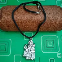 M Men Style Hindu Lord Bajrangbali Hanuman idol Monkey God of Devotion Locket With Silver Cotton Dori Pendant Necklace For Men And Women SPn2022792-thumb2