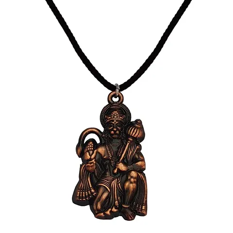 Shiv Jagdamba God Hanuman Pendant for Men Women Lord Bajrang Bali Locket for Good Health Wealth 18 Inch Dori