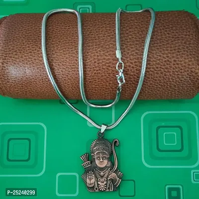 M Men Style God Shree Ram Snake Chain Copper Zinc And Metal Pendant Necklace For Men And women-thumb5