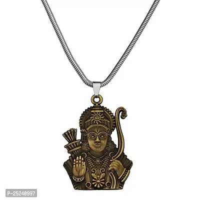 M Men Style God Shree Ram Snake Chain Bronze Zinc And Metal Pendant Necklace For Men And women-thumb0